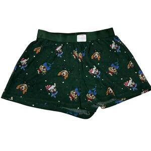 Arizona Body Green‎ Waffle Knit Holiday Dog Pajama Shorts Small